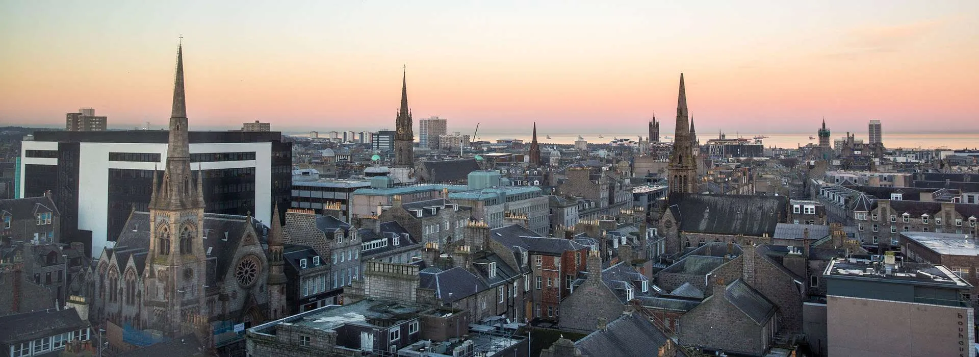 Aberdeen city at night
