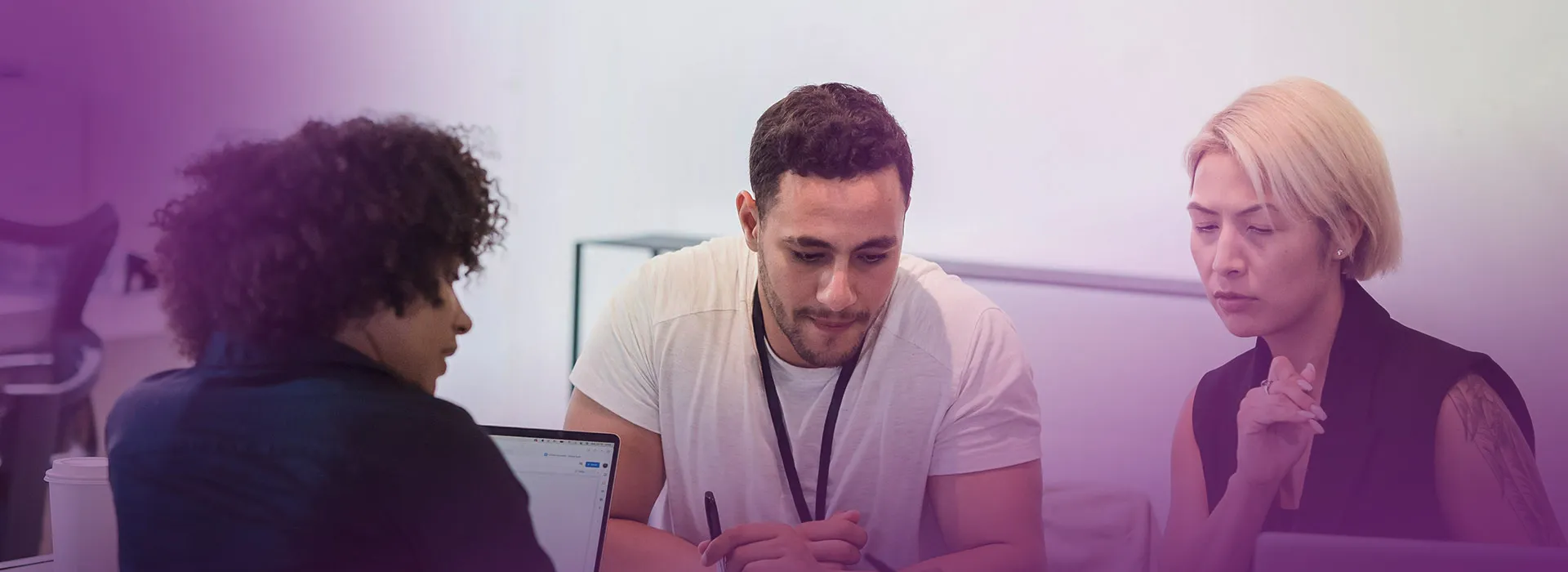 People during a meeting