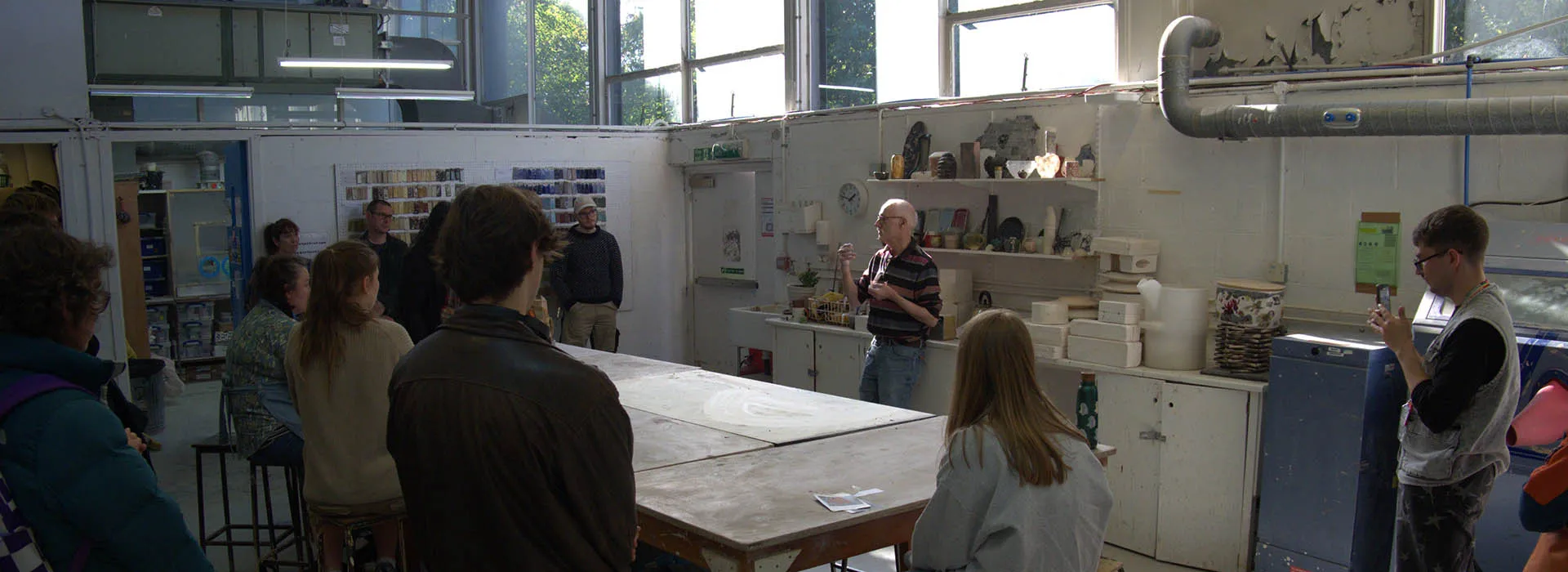 people at a workshop in gray's school of art
