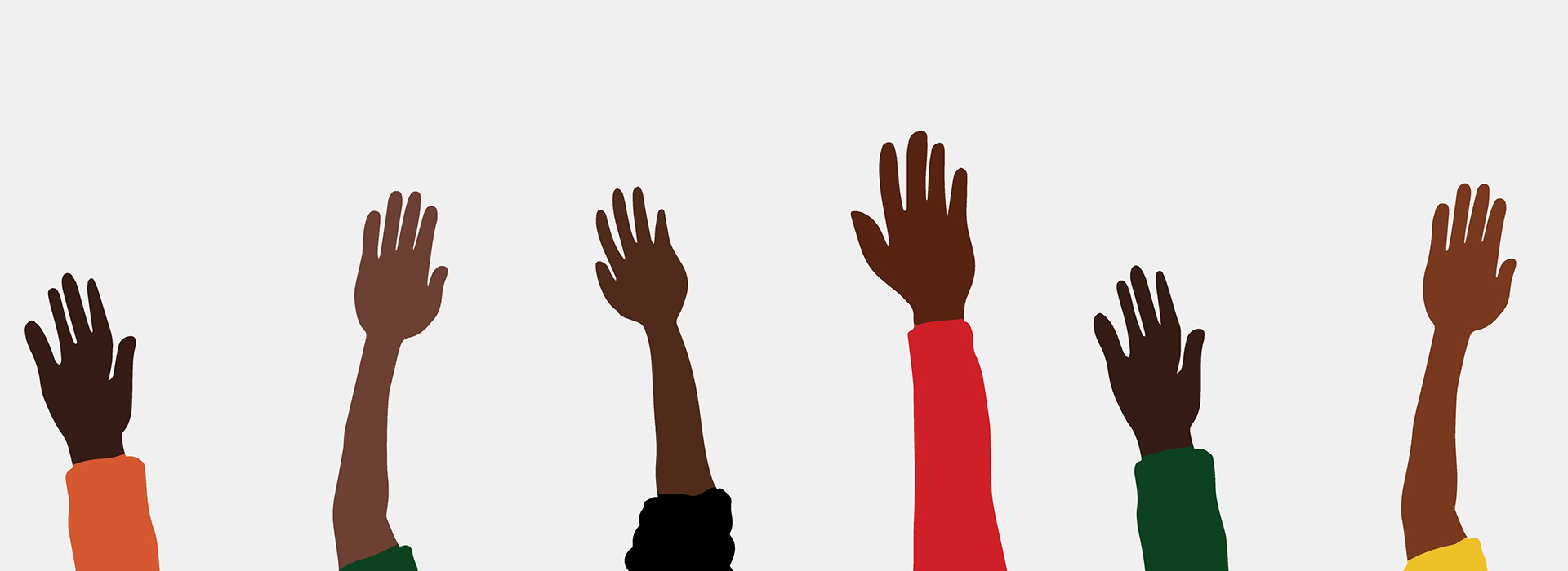 cartoon hands in the air