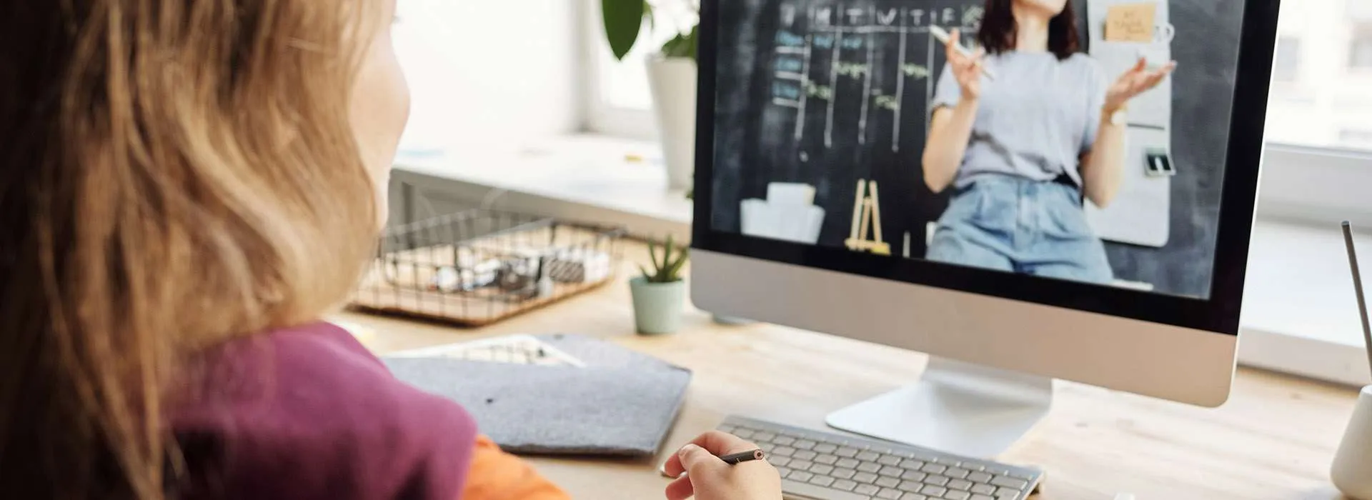 girl on a video call