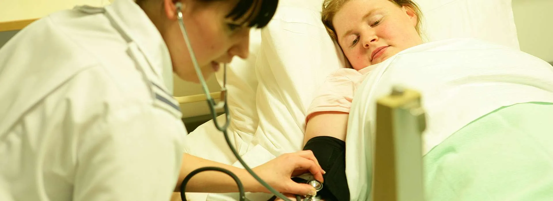 People in a hospital setting