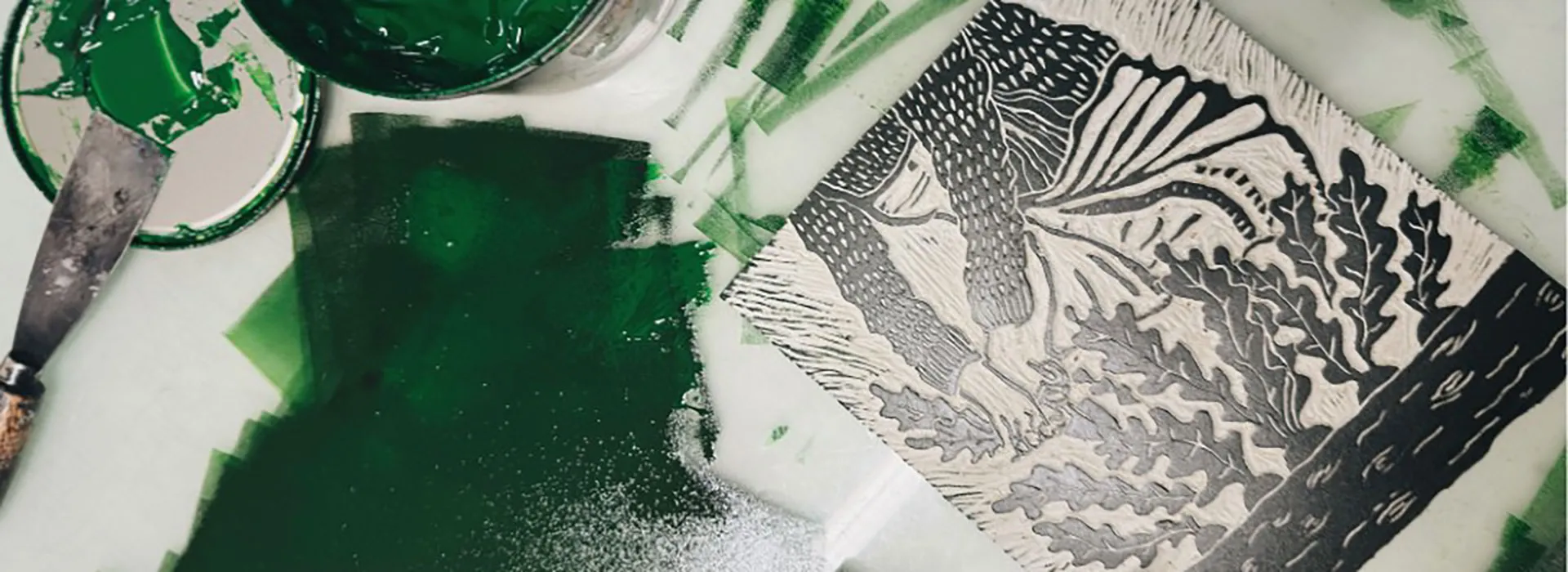 People lino printing