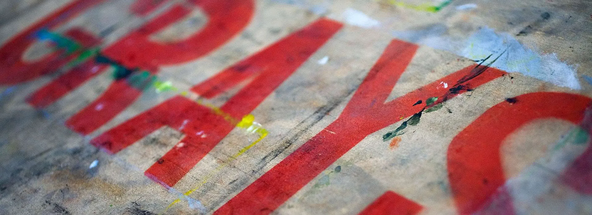 art board with gray's painted on