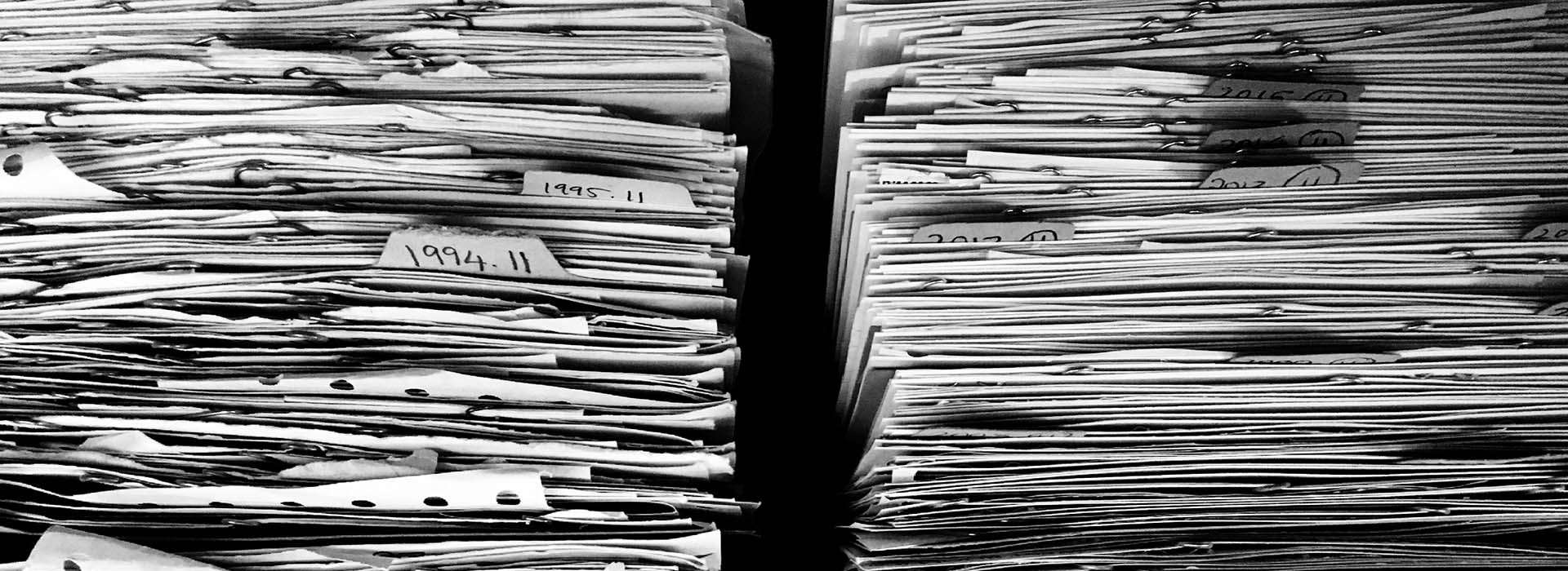 stack of paper documents