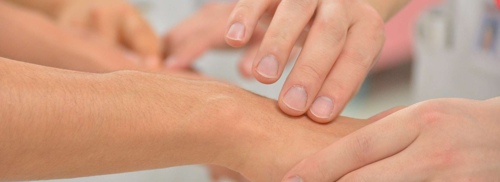 person's hands and arms