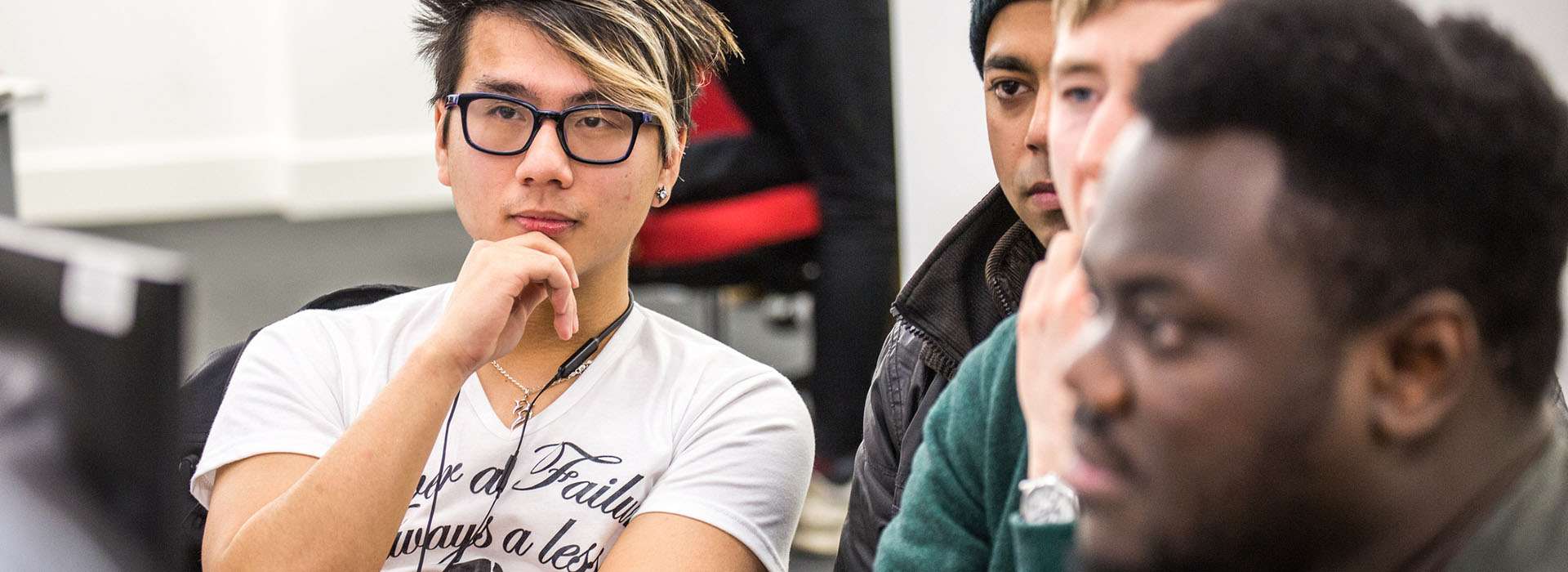 students looking at a computer screen