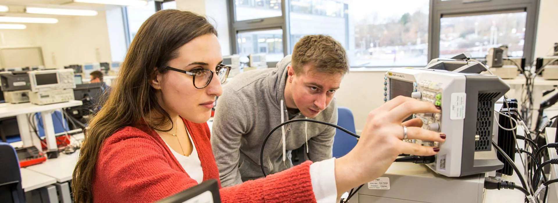 Students in a computing lab