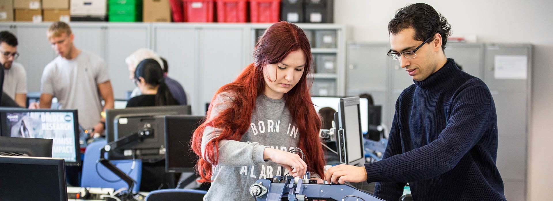 students working in Microcontroller Lab