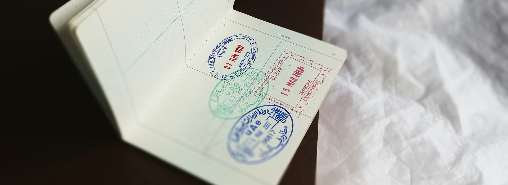 a stamped passport