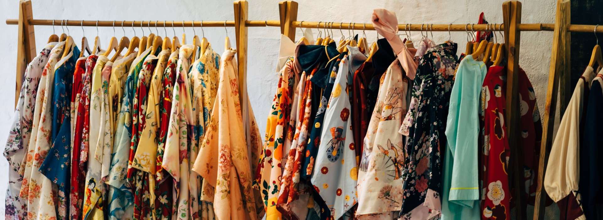 Clothes hanging on a rack