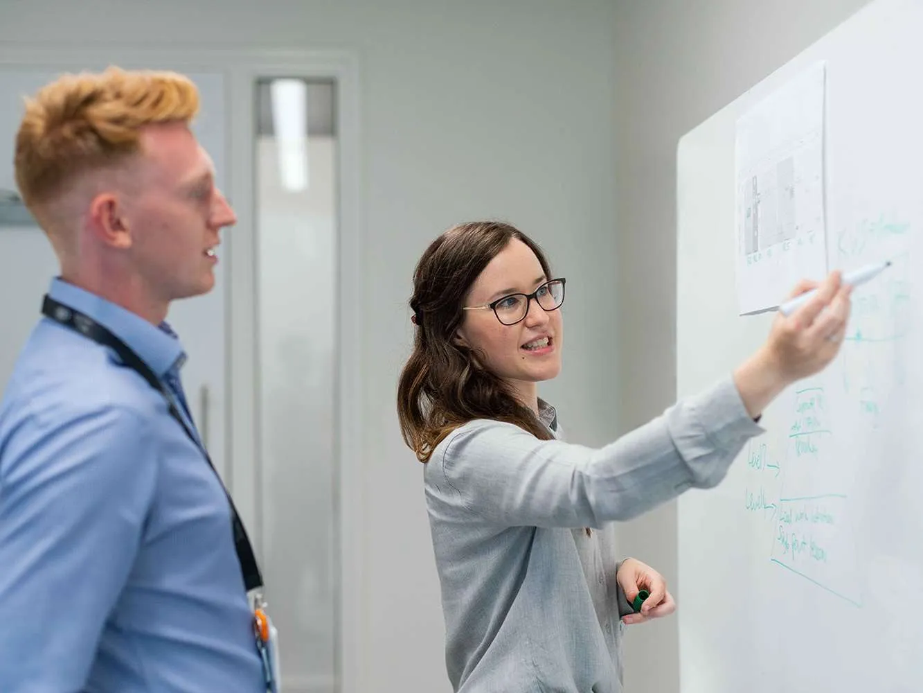 woman holding a presentation