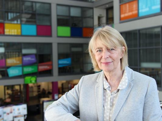 Professor Rhona Flin posing at Robert Gordon University