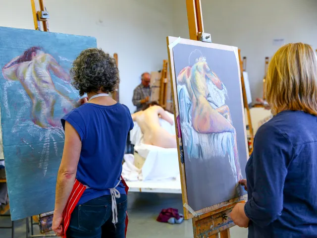 people painting life studies