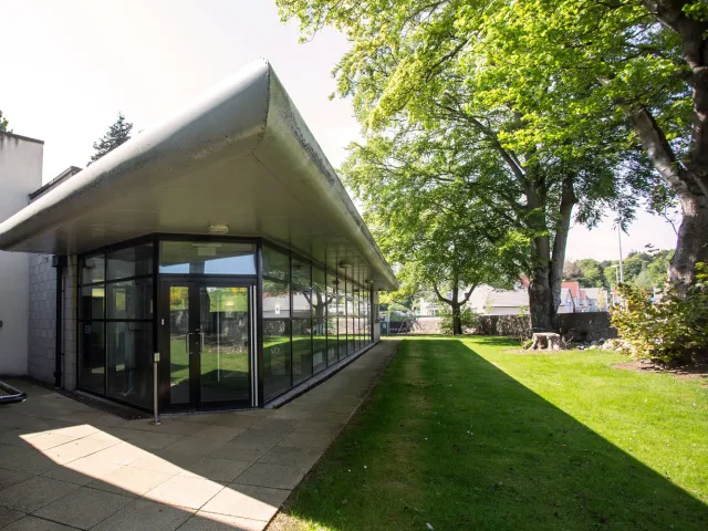 the gatehouse building on RGU campus