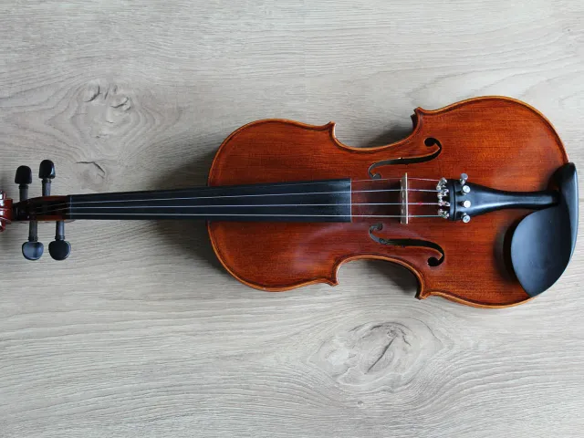 Fiddle on wooden table