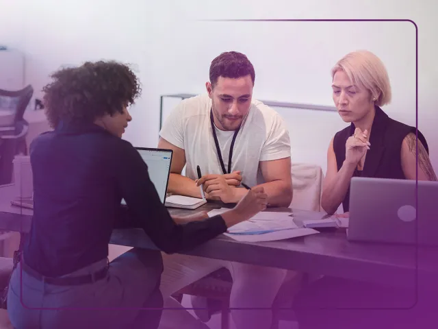 People during a meeting