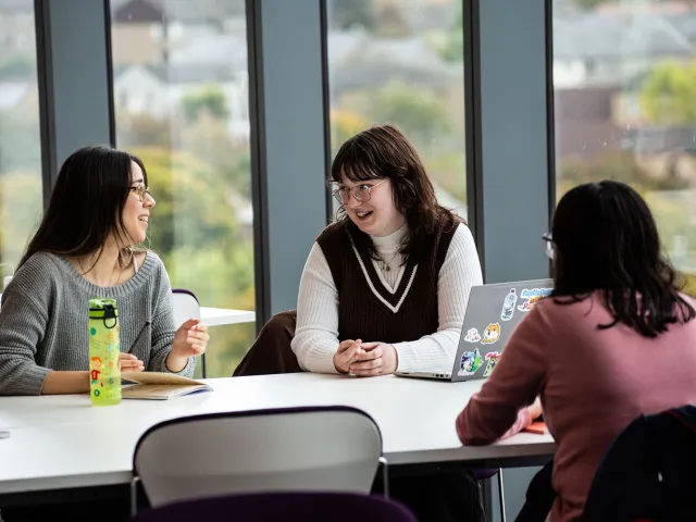 Student Ambassadors in the canteen