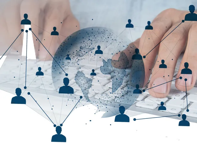 illustration of the world and interconnectivity