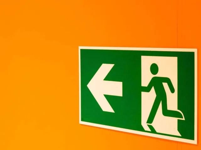 fire evacuation sign